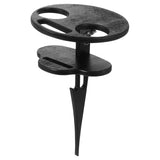 Outdoor Table Black Wooden Plastic 1Pc 11.8x7.9x7.9in