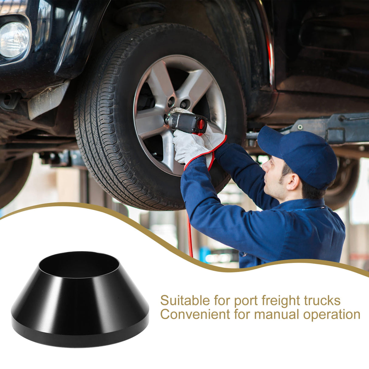 1Set Manual Tire Changer Adapter Kit with a Centering Cone