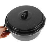 Iron Covered Roaster Pan With Lid Daily Use For Households 10.6X9.4X6.9In