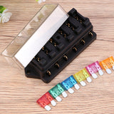 2Pcs Metal 6 Way Fuse Holder for Vehicle Maintenance Electrical Installation Car Fuse Accessory 4.3x2.0x1.7in - Low Angle