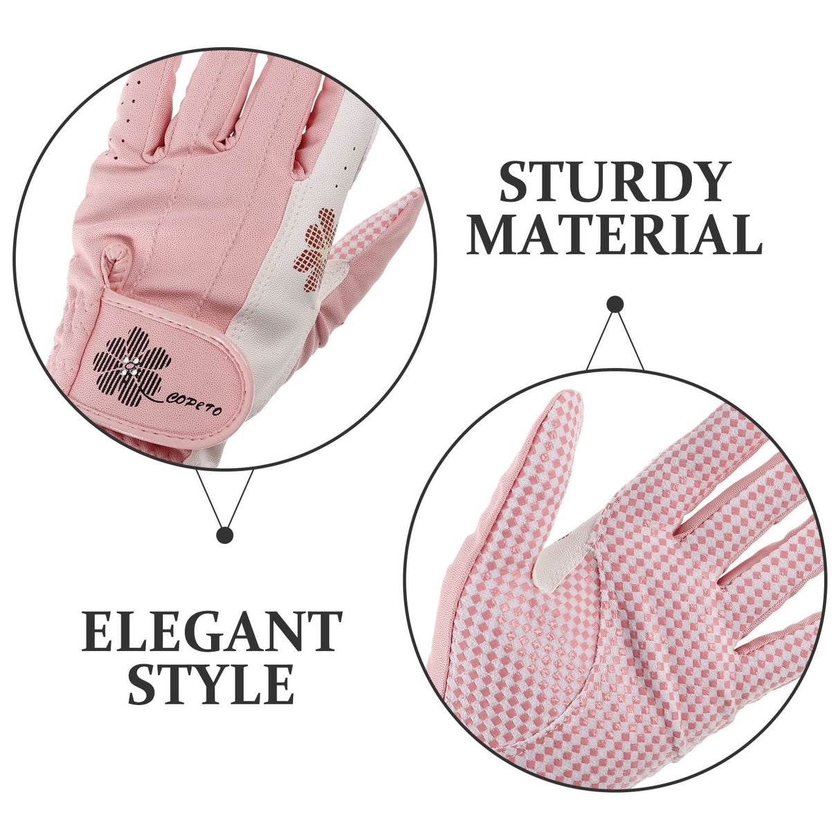 Golf Gloves Women Specific Fit Pink 1 Pair 7.9X3.7X0.1in