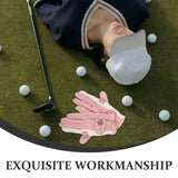 Golf Gloves Women Specific Fit Pink 1 Pair 7.9X3.7X0.1in - Close-Up Angle
