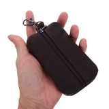 1Pcs Keychain Card Holder Key Case Wallet with Wristlet and Coin Organizer for Men and Women - Close-Up Angle