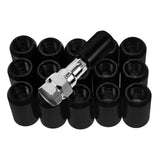 16X Lug Nuts Black Aluminium Alloy Car Wheel Nut Covers Daily Use