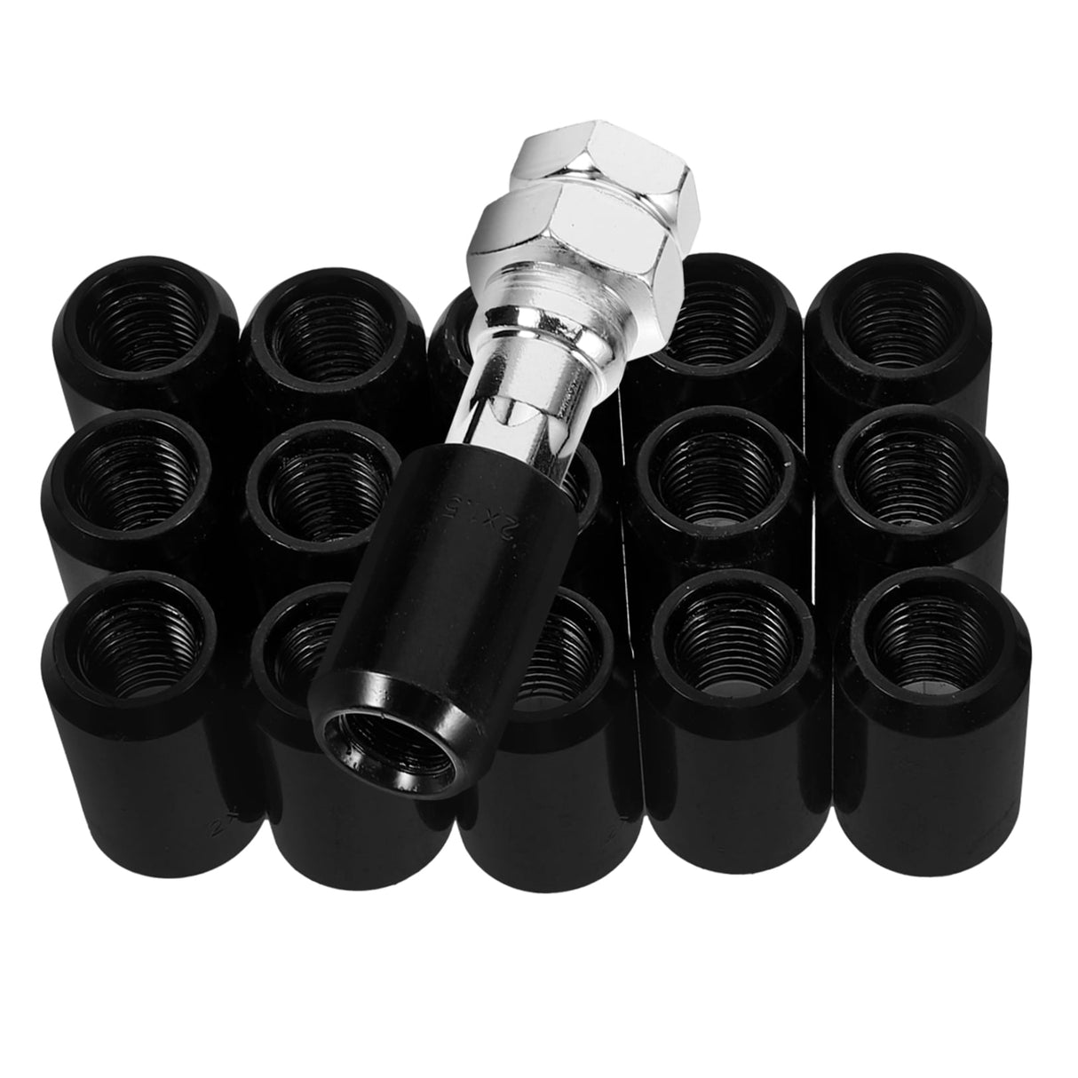 16X Lug Nuts Black Aluminium Alloy Car Wheel Nut Covers Daily Use