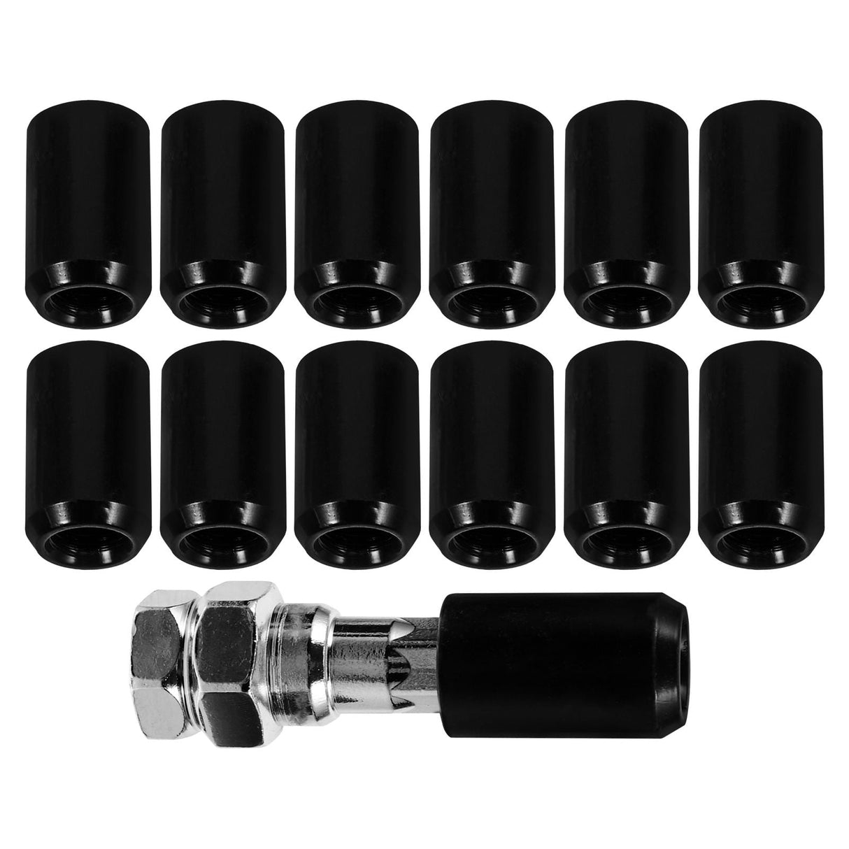 16X Lug Nuts Black Aluminium Alloy Car Wheel Nut Covers Daily Use