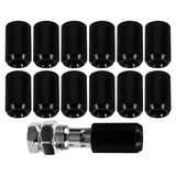 16X Lug Nuts Black Aluminium Alloy Car Wheel Nut Covers Daily Use