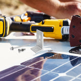 Aluminum Alloy Solar Panel Mounting 1 Set L Shaped For Rv Roof Installation And Support - Top-Down View