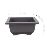 5Pcs Square Flowerpots for Study Room and Office in Black 17x17cm