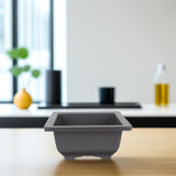 5Pcs Square Flowerpots for Study Room and Office in Black 17x17cm