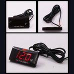 Red Led Voltmeter 12V 1Pack For Car And Motorcycle With Low Power Consumption And Anti-Frost Features