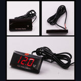 Red Led Voltmeter 12V 1Pack For Car And Motorcycle With Low Power Consumption And Anti-Frost Features - Rear View
