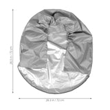 1Pcs RV Spare Tire Cover in Grey Coated Polyester Prevents Cracking and Extends Lifespan - Front View