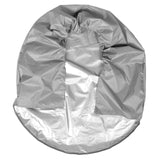 1Pcs RV Spare Tire Cover in Grey Coated Polyester Prevents Cracking and Extends Lifespan - Low Angle