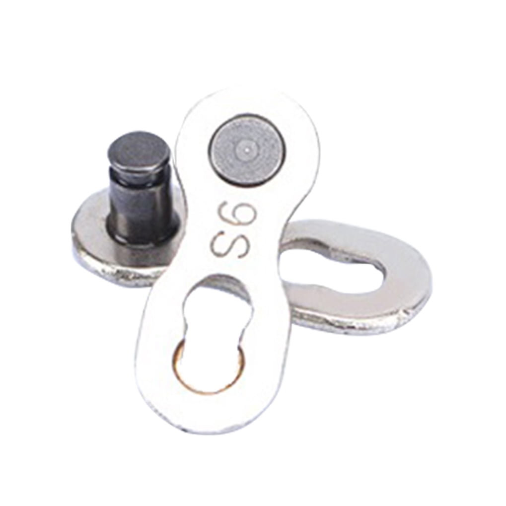 1 Pair Speed Chain Stainless Steel Buckle Chain for Bicycle Maintenance 9 Bike Chain Silver