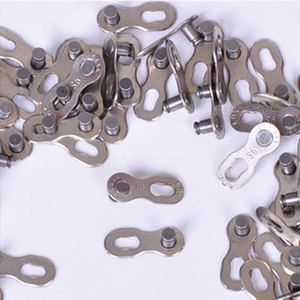 1 Pair Speed Chain Stainless Steel Buckle Chain for Bicycle Maintenance 9 Bike Chain Silver