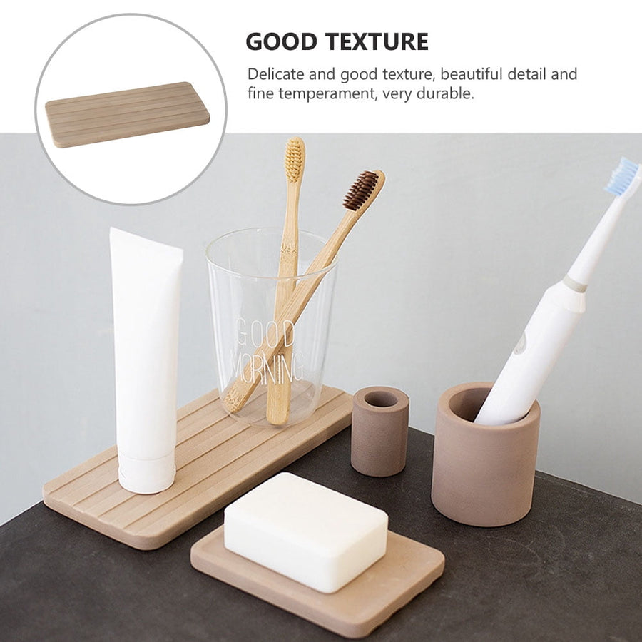 1Pcs Absorbent Diatomite Tray For Bathroom Storage In A Simple Design