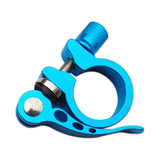 Durable Blue Bike Seatpost Clamp 1Pack for Cycling Quick Release