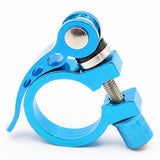Durable Blue Bike Seatpost Clamp 1Pack for Cycling Quick Release