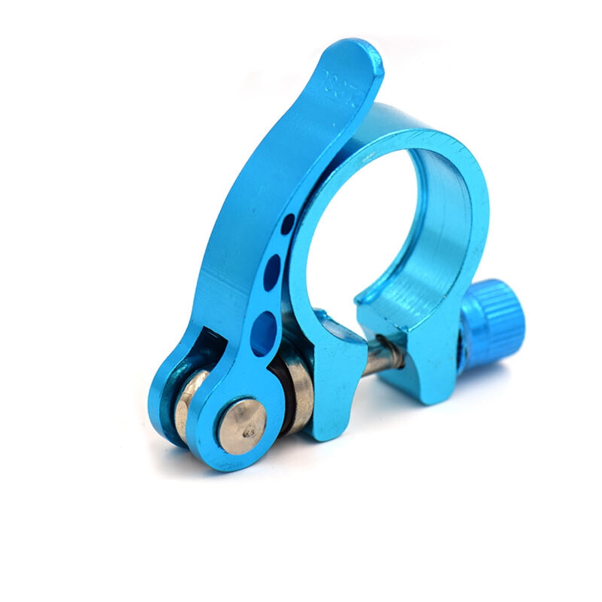 Durable Blue Bike Seatpost Clamp 1Pack for Cycling Quick Release