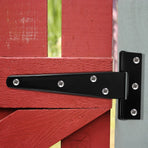 6Pcs Heavy Duty Gate Hinges in T-Shape Black for Outdoor Projects