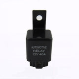 Automotive Relay Car Air Conditioning Relay 12v Dc 9 4 Pin Socket Normally Open Compact Sturdy Black - Rear View