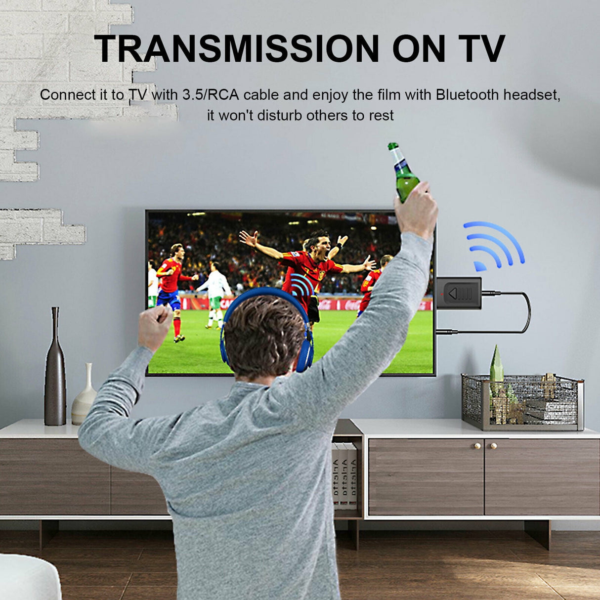4 IN 1 5.0 Bluetooth Adapter USB Wireless Bluetooth Sender Receiver Music Audio for TV Portable 3.5mm AUX Adaptor