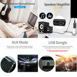 4 IN 1 5.0 Bluetooth Adapter USB Wireless Bluetooth Sender Receiver Music Audio for TV Portable 3.5mm AUX Adaptor