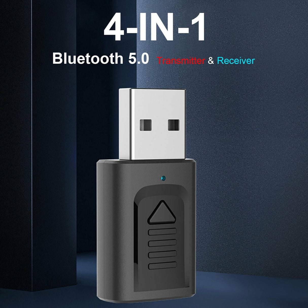 4 IN 1 5.0 Bluetooth Adapter USB Wireless Bluetooth Sender Receiver Music Audio for TV Portable 3.5mm AUX Adaptor