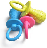 Molar Clean Teeth Rubber Toy, Clean Teeth Rubber Pacifier Chew Toy, Bell Chewing Playing Training Toys, for Pet Puppy Dog Cat (Color Random) - Side View
