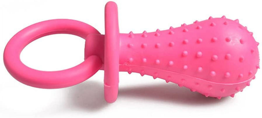 Molar Clean Teeth Rubber Toy, Clean Teeth Rubber Pacifier Chew Toy, Bell Chewing Playing Training Toys, for Pet Puppy Dog Cat (Color Random)