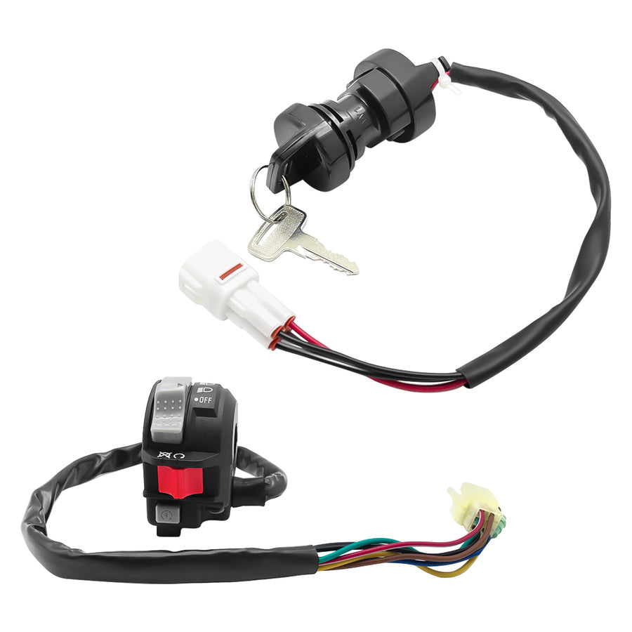 Start Stop Headlight Switch & Ignition Key Switch for Yamaha Warrior Grizzly Big Bear Wolverine Kodiak MOTO-4