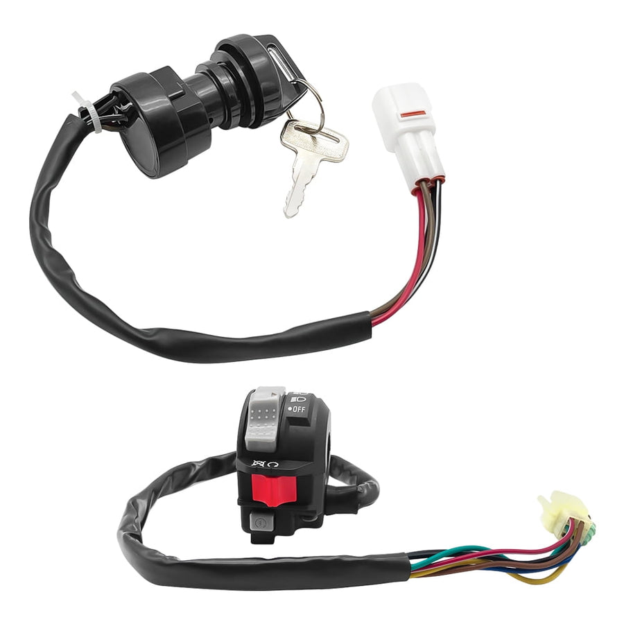 Start Stop Headlight Switch & Ignition Key Switch for Yamaha Warrior Grizzly Big Bear Wolverine Kodiak MOTO-4