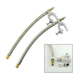 2 Pieces Dual Wheel Valve Stem Extender Extention 9.8' Stainless Steel Flexible