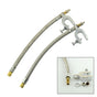2 Pieces Dual Wheel Valve Stem Extender Extention 9.8' Stainless Steel Flexible