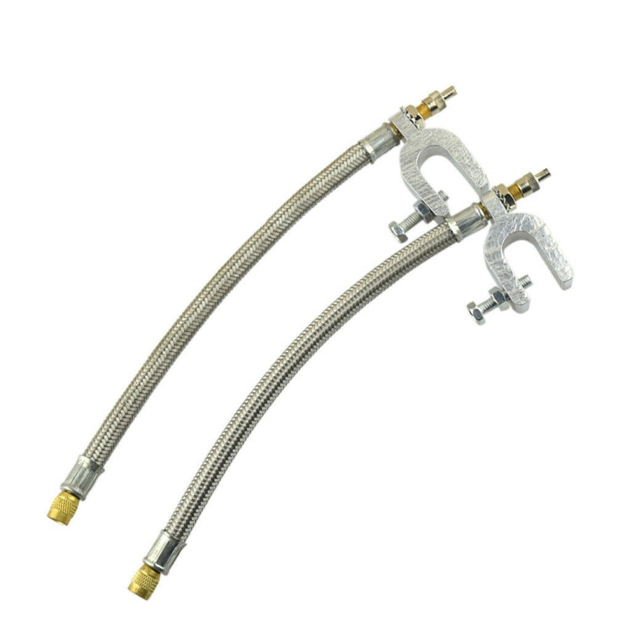 2 Pieces Dual Wheel Valve Stem Extender Extention 9.8' Stainless Steel Flexible