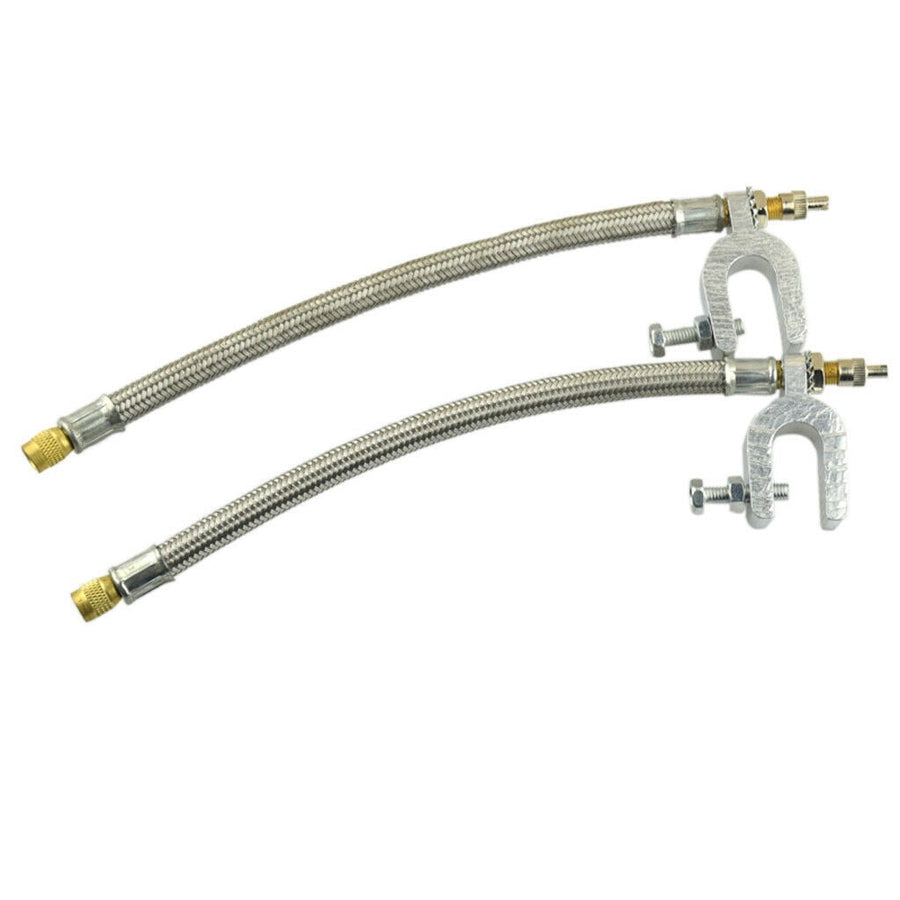 2 Pieces Dual Wheel Valve Stem Extender Extention 9.8' Stainless Steel Flexible