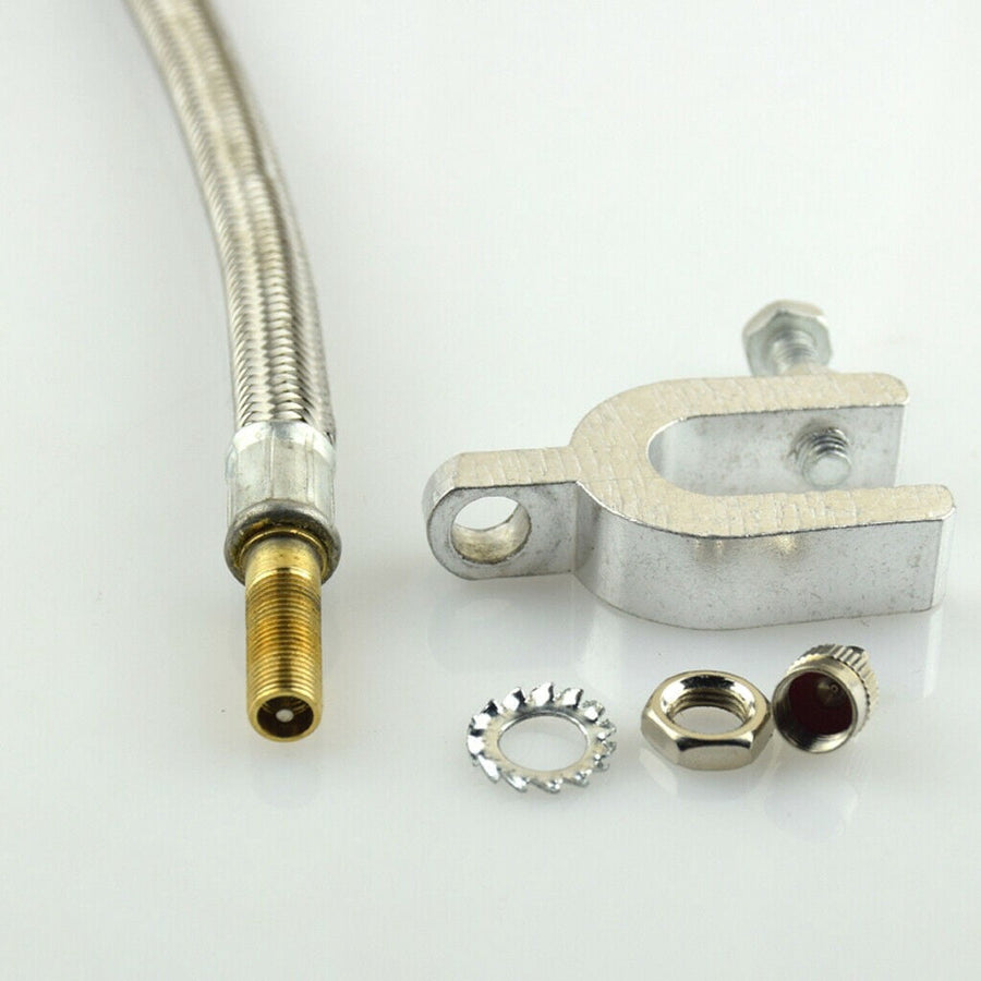 2 Pieces Dual Wheel Valve Stem Extender Extention 9.8' Stainless Steel Flexible