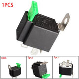 12V Relay 4Pin Automotive 30Amp 30A Normally Open Contact Fused + 30A Fuse - Side View