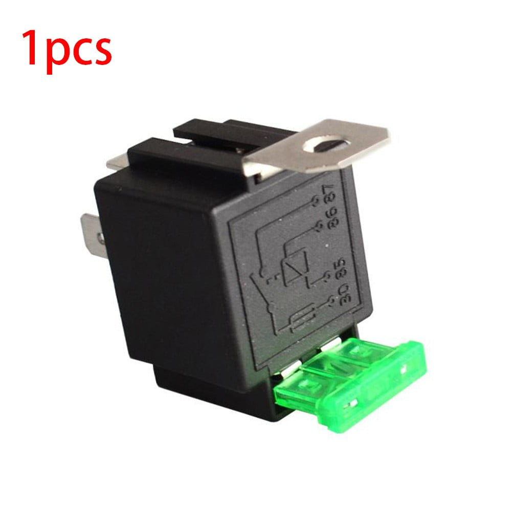 12V Relay 4Pin Automotive 30Amp 30A Normally Open Contact Fused + 30A Fuse