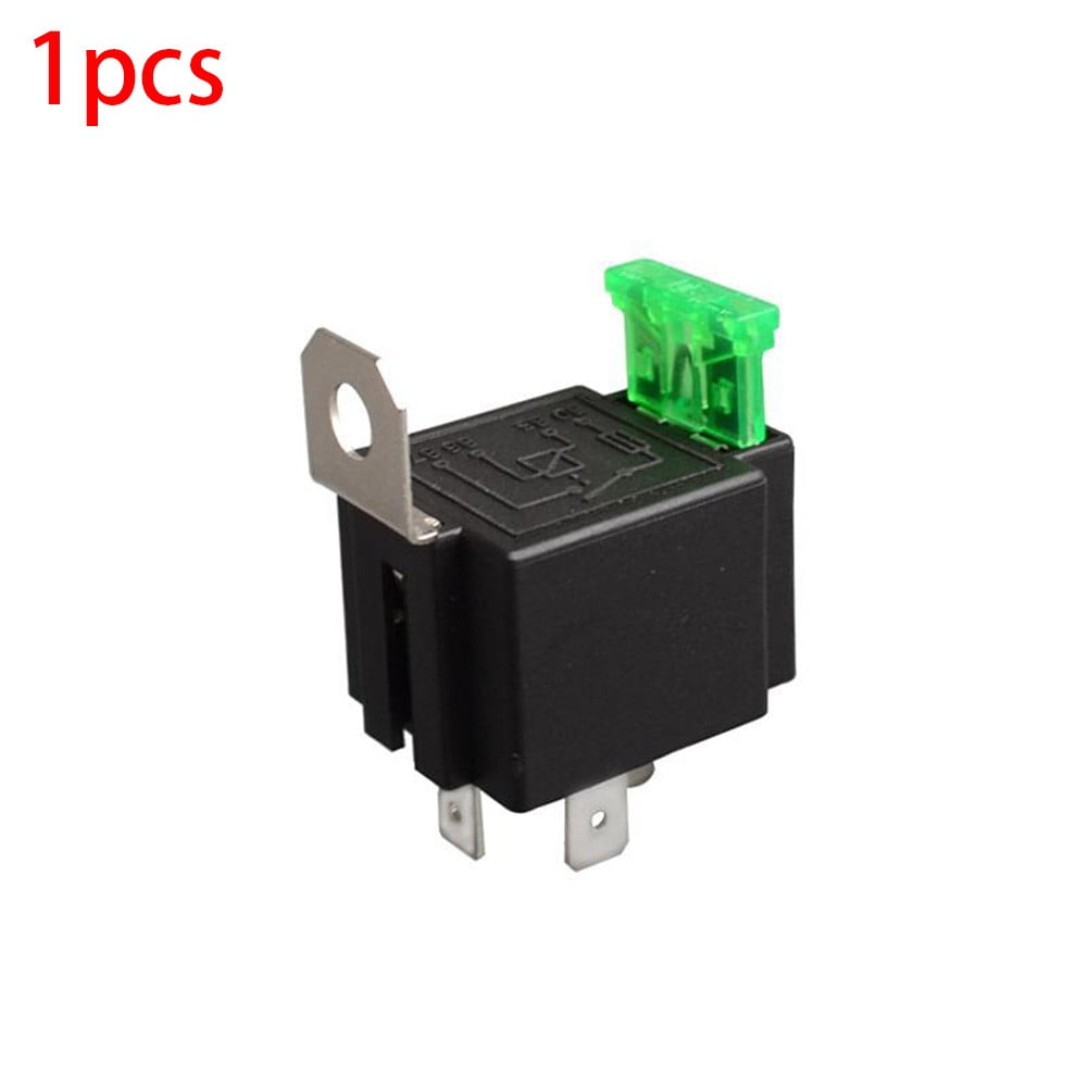12V Relay 4Pin Automotive 30Amp 30A Normally Open Contact Fused + 30A Fuse