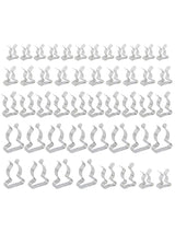 48 X Assorted Tool Spring Terry Clips Heavy Duty Storage Or Shed Garage - Top-Down View