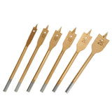 6Pcs Spade Flat Wood Drill Bit Woodworking Hex Shank Metric 10-25Mm