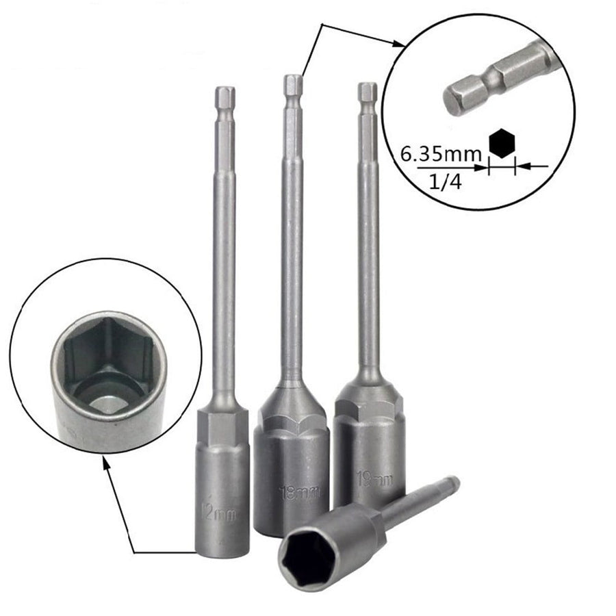 1Pc 150Mm Hexagon Nut Driver Drill Bit Adapter Socket Wrench Extension Sleeve 9Mm Smile Home 19Mm