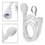 Push On Shower Hose & Head for Single Tap Spray Mixer Tap Bath Tap Kitchen 2M