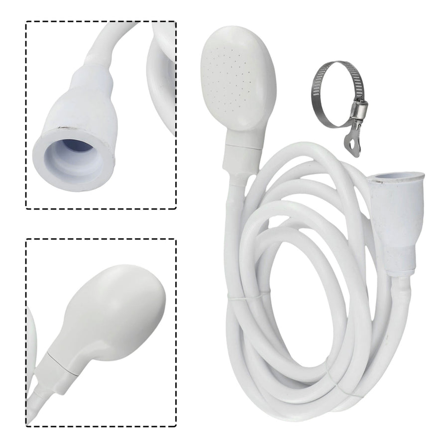 Push On Shower Hose & Head for Single Tap Spray Mixer Tap Bath Tap Kitchen 2M