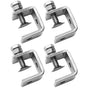 4X Stainless Steel C Clamps Clamp for Mounting U Clamps Small Desk Clamp 2Pcs