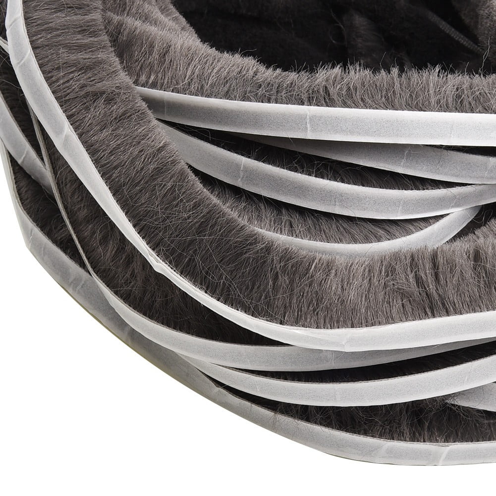 Decor Bottom Bristle Pile Seal Film Door Draught Excluder Brush Weather Strip 10M 5/9/15/23Mm Diy Home High Quality White 9×5Mm 9×23Mm Grey