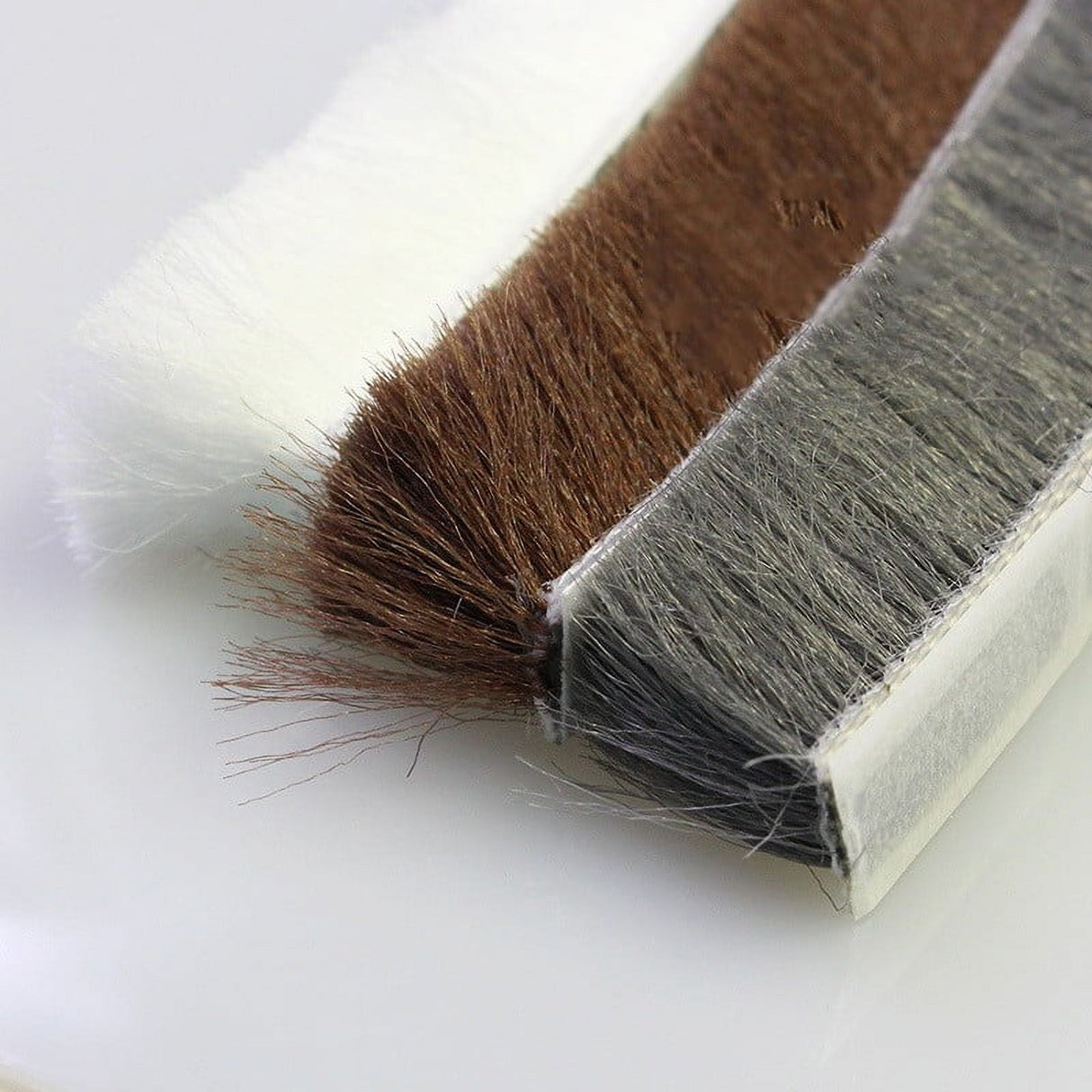 Decor Bottom Bristle Pile Seal Film Door Draught Excluder Brush Weather Strip 10M 5/9/15/23Mm Diy Home High Quality White 9×5Mm White
