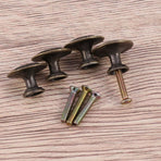 Antique Style Cabinet Knobs Set Of 4 Vintage Drawer Pulls Black Handles